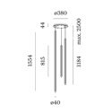 Wever & Ducré FLYRA vertical 3.3 Suspension lamp