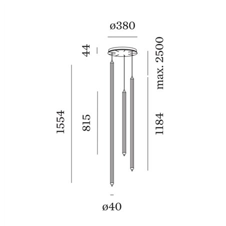 Wever & Ducré FLYRA vertical 3.3 Suspension lamp