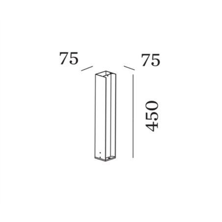 Wever & Ducré GATE CARRÉ 1.0 POLE 450