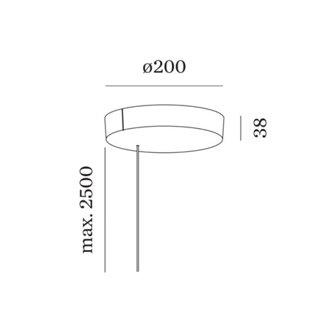Wever & Ducré FLYRA SUSP CEILING BASE SURF HORIZONTAL 50 W