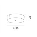 Wever & Ducré SUSP SINGLE CEILING BASE SURF 1.6 ROUND