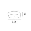 Wever & Ducré SUSP SINGLE CEILING BASE SURF 1.7 ROUND