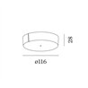 Wever & Ducré SUSP SINGLE CEILING BASE SURF 1.7 ROUND