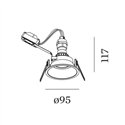 Wever & Ducré Deep IP44 1.0 PAR16 wire springs Recessed spot