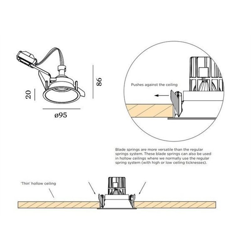 Wever & Ducré Deep IP44 1.0 PAR16 Blattfedern Einbaustrahler