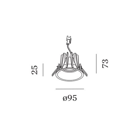 Wever & Ducré Deep IP65 1.0 LED wire springs Recessed spot