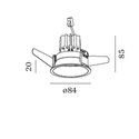 Wever & Ducré Deep 1.0 LED blade springs Recessed spot