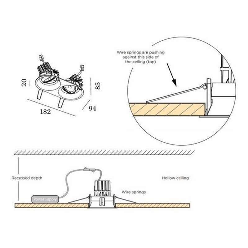 Wever & Ducré Deep Adjust 2.0 LED Einbaustrahler