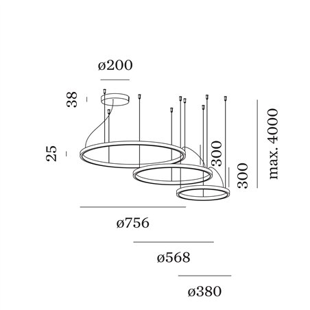 Wever & Ducré Kujo 3.2.1 Suspension lamp