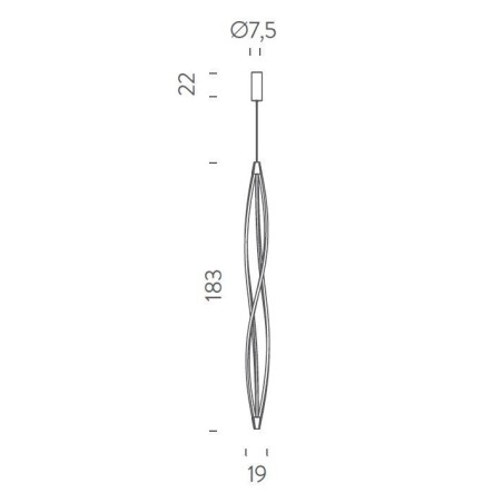 Nemo In the wind vertical Suspension lamp