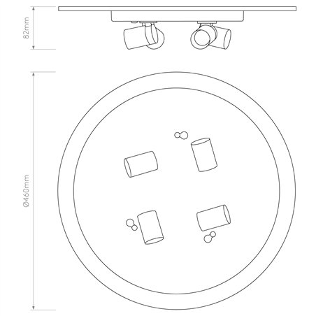 Astro Ceiling Base 460 | Ceiling lamp