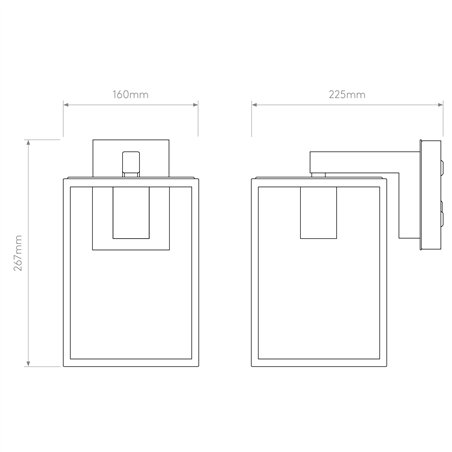 Astro Box Lantern 270 | Wall lamp