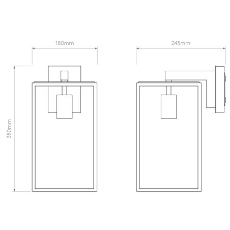Astro Box Lantern 350 | Wall lamp