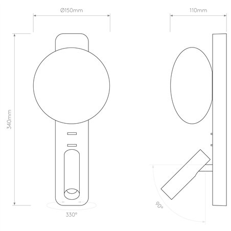 Astro Zeppo Reader | Wall lamp