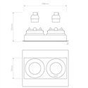 Astro Trimless Square Twin Adjustable | Recessed spot