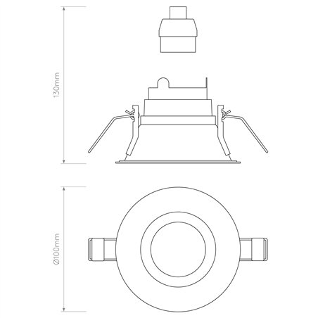 Astro Minima Slimline Round Fixed Fire-Rated IP65 | Recessed spot