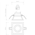 Astro Minima Slimline Square Fixed Fire-Rated IP65 | Recessed spot