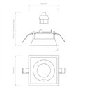Astro Minima Slimline Square Adjustable Fire-Rated | Recessed spot