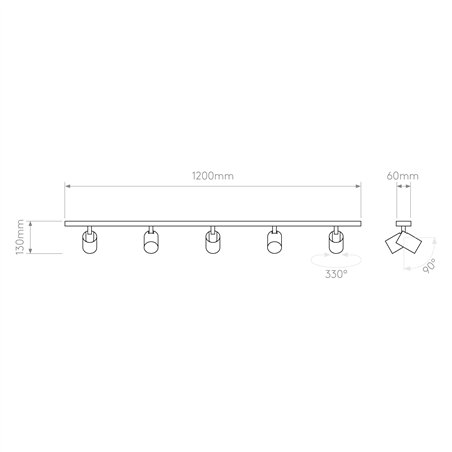Astro Ascoli Five Bar | Ceiling lamp