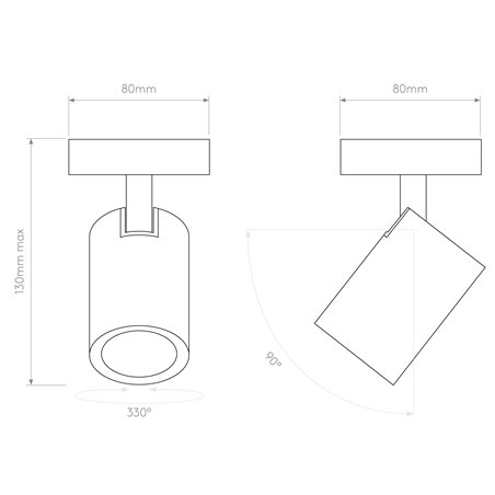 Astro Ascoli Single | Ceiling lamp