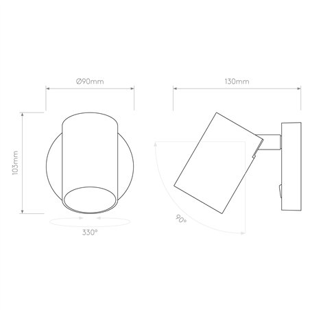 Astro Ascoli Single Switched | Wall lamp