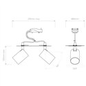 Astro Ascoli Twin Recessed | Ceiling lamp