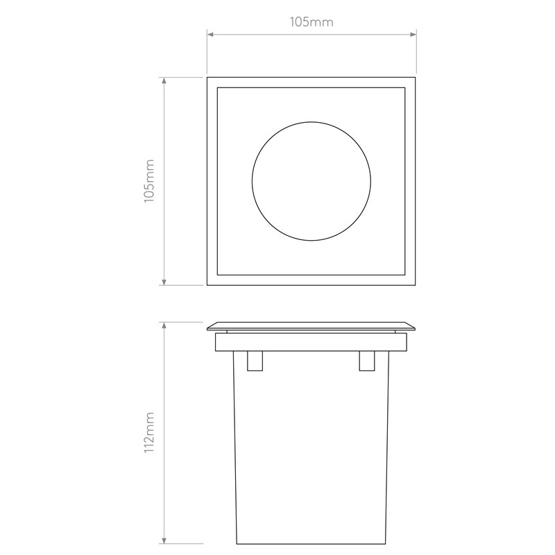 Astro Gramos Square | Bodemlampe