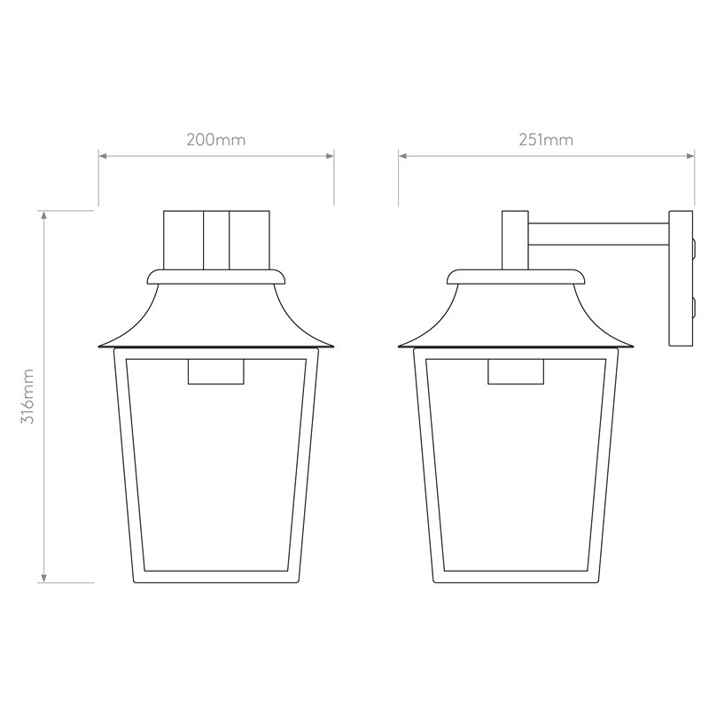 Astro Richmond Wall Lantern 200 | Wandlampe