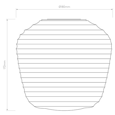Astro Nara Taper Ribbed Glass