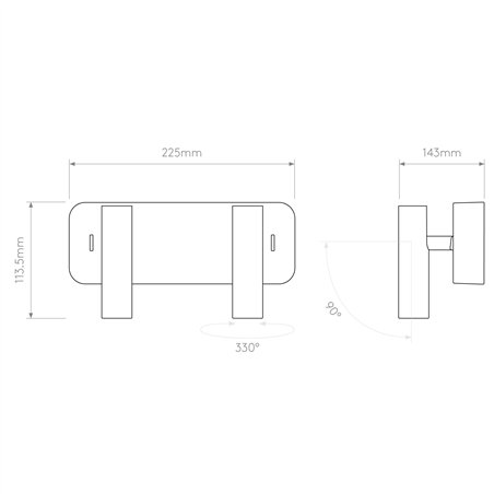 Astro Enna Twin | Wall lamp