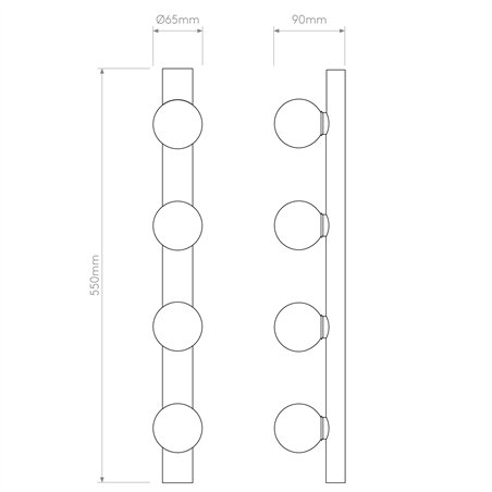Astro Cabaret 4 II | Wall lamp