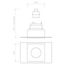 Astro Trimless Square Fixed | Recessed spot