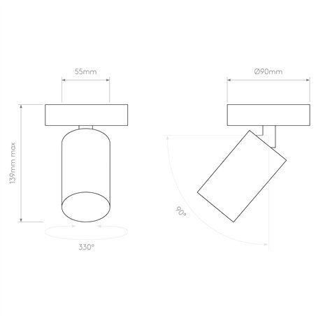 Astro Can 50 Single | Ceiling lamp
