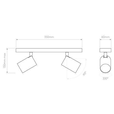 Astro Ascoli Twin | Ceiling lamp