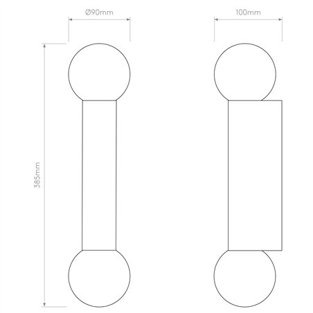 Astro Ortona Twin | Wall lamp