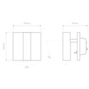 Astro Enna Square Switched LED | Wall lamp