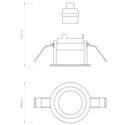 Astro Pinhole Slimline Round Fixed Fire-Rated IP65 | Recessed spot