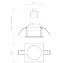 Astro Pinhole Slimline Square Fixed Fire-Rated IP65 | Recessed spot