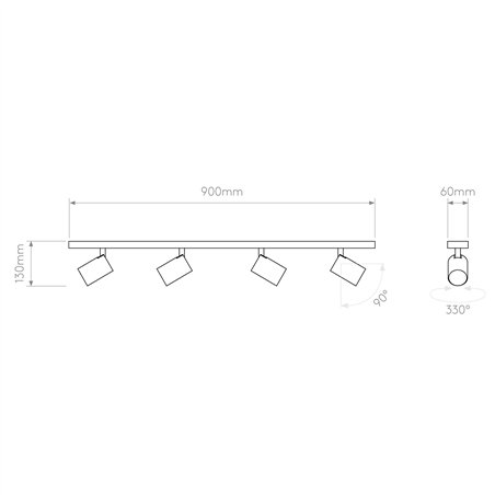 Astro Ascoli Four Bar | Ceiling lamp