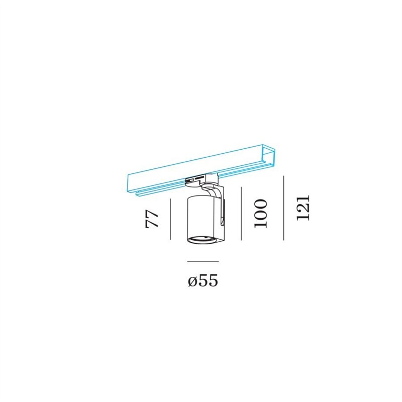 Wever & Ducré Sqube On Track 1.0 PAR16 3-phase Schienenbeleuchtung