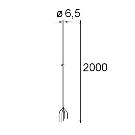Modular Power Feed Cable 5P 2000 5x0,75