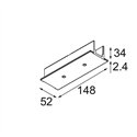 Modular Track 230V Recessed Cover Plate 180°