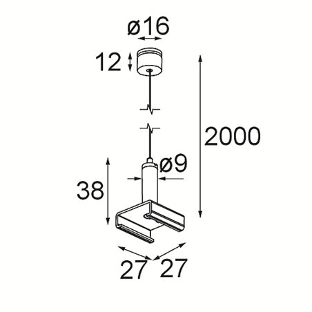 Modular Track 230V Suspension Kit 2000