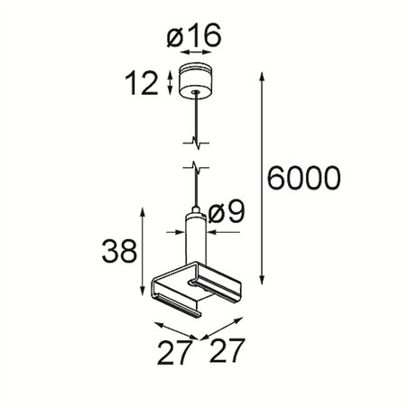 Modular Track 230V Suspension Kit 6000