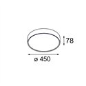 Modular Flat Moon Surface 450 1x LED DI | Ceiling lamp