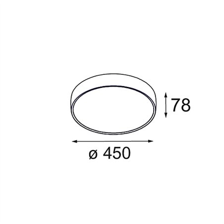 Modular Flat Moon Surface 450 1x LED DI | Ceiling lamp