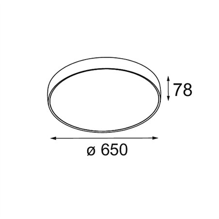 Modular Flat Moon Suspended 650 1x LED DI | Suspension lamp