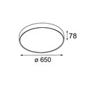 Modular Flat Moon Suspended Up/Down 650 2x LED DI | Suspension lamp