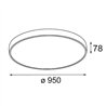 Modular Flat Moon Suspended Up/Down 950 2x LED DI | Hängelampe