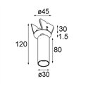 Modular Nyto Semi-Recessed Adjustable 30 1x LED DE | Recessed spot